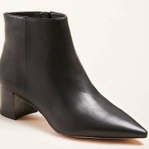 Ann Taylor - Kacey Leather Block Heel Booties